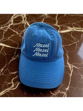 FRANCESCA'S Mazel Mazel Mazel Blue Baseball Hat Cap NEW NWT